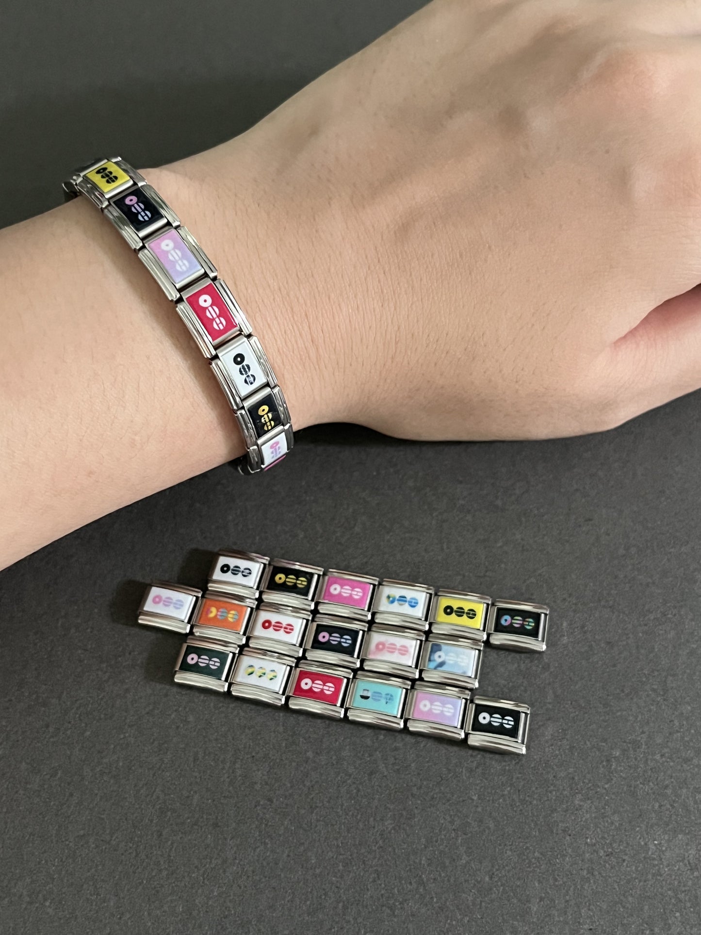 ARIRANG 2026 Comeback Inspired Italian Charm Bracelet - Custom K-Pop Album Cover Stainless Steel Modular Jewelry for Fans