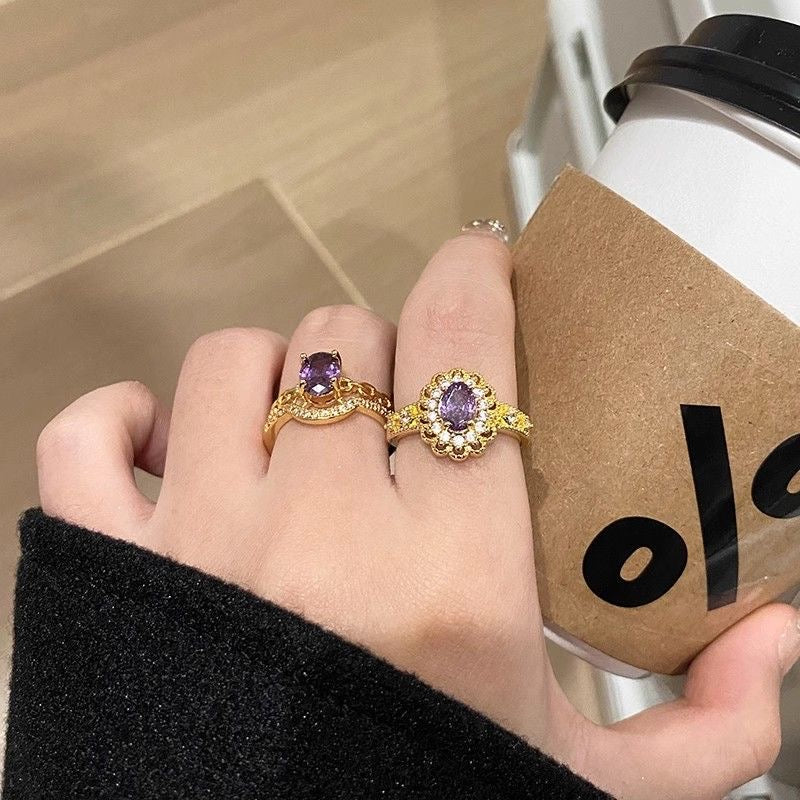 Medieval Purple Ring Set