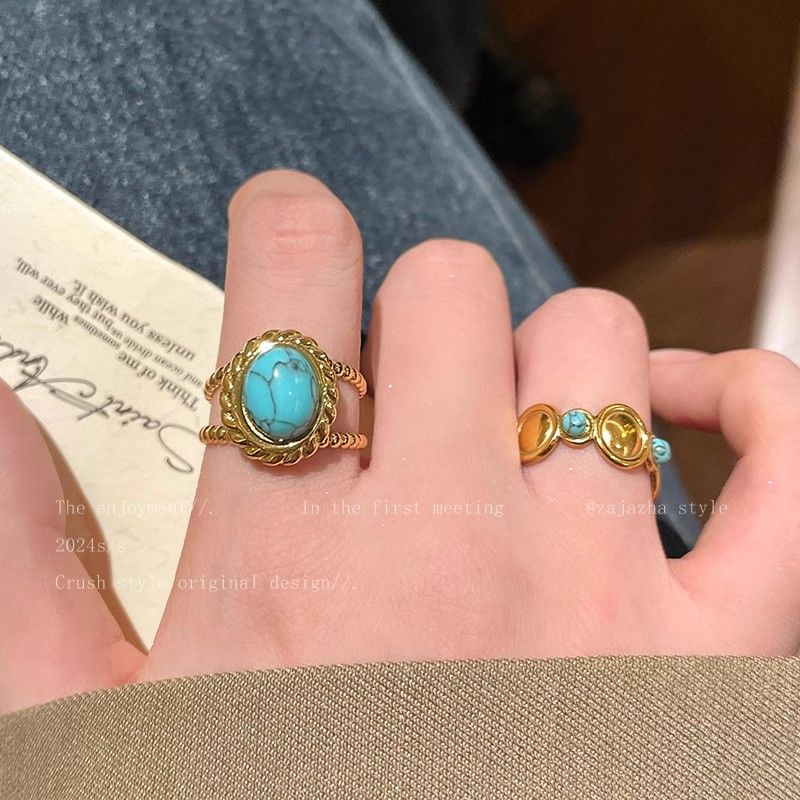 Vintage green stone set