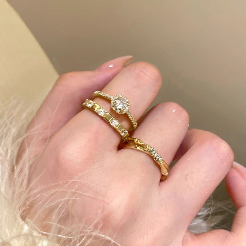 Luxury Zircon 6-piece ring set