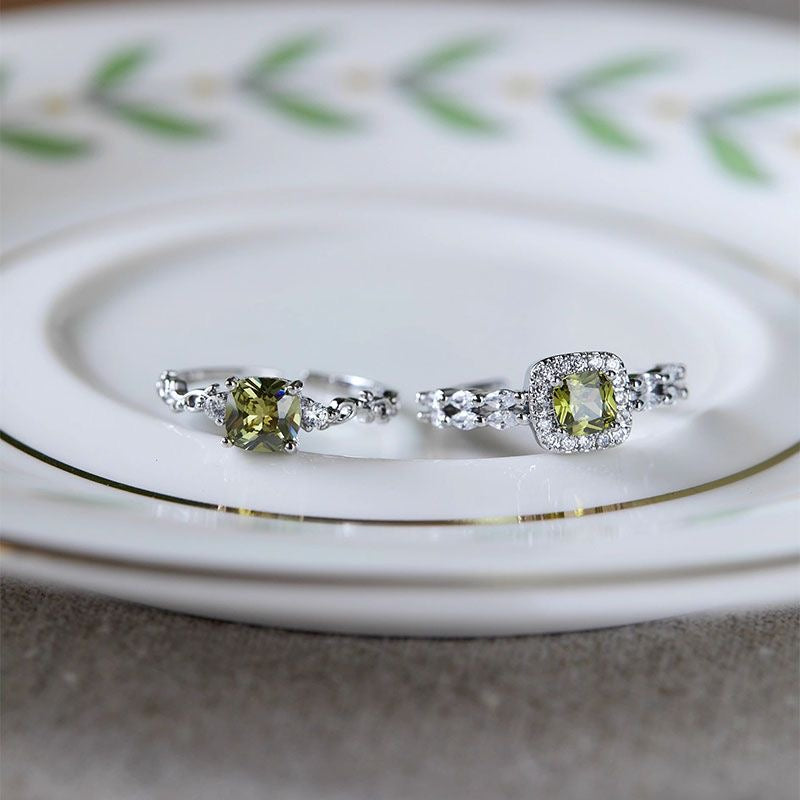 Luxe Fresh Green Ring Set