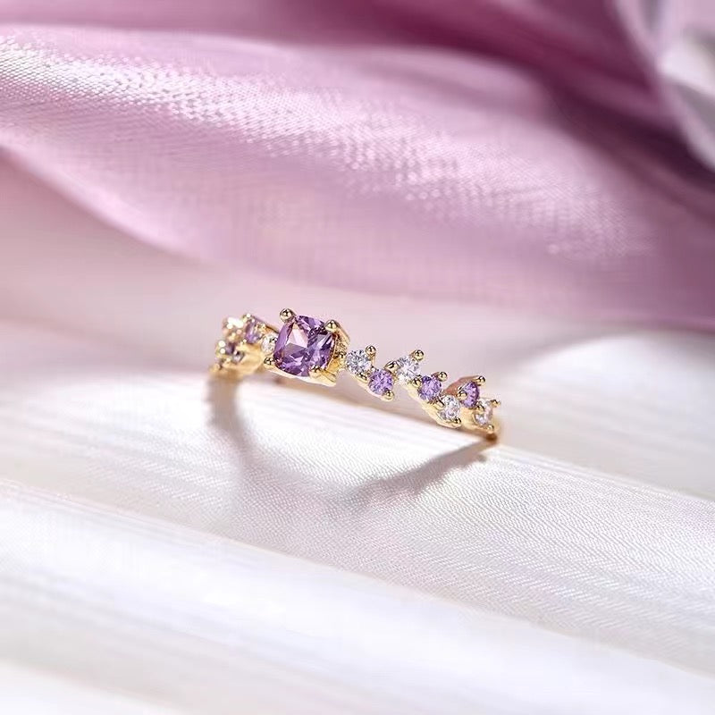 Golden-purple ring set