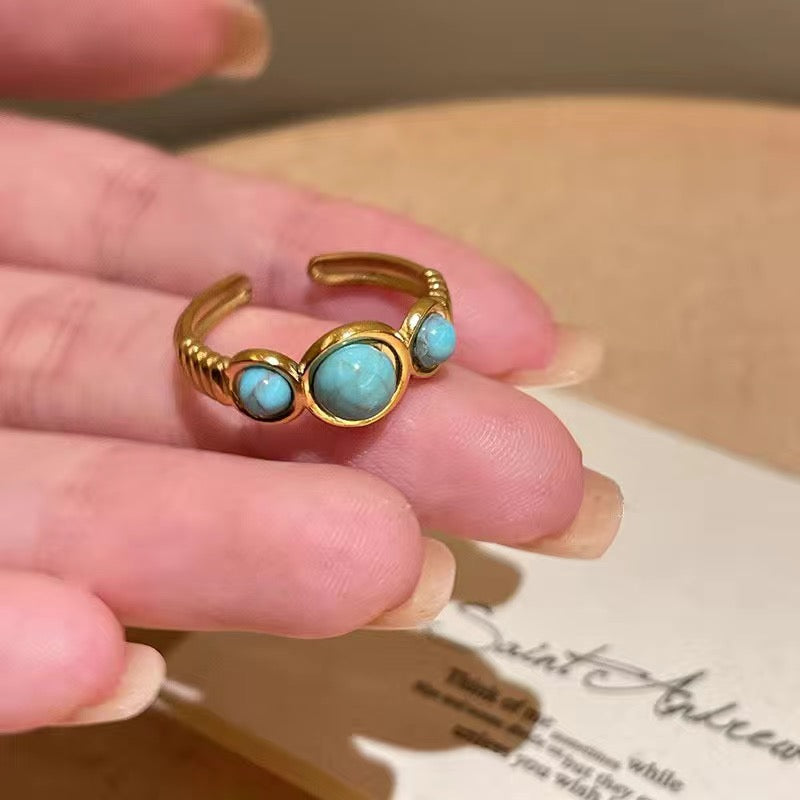 Vintage green stone set