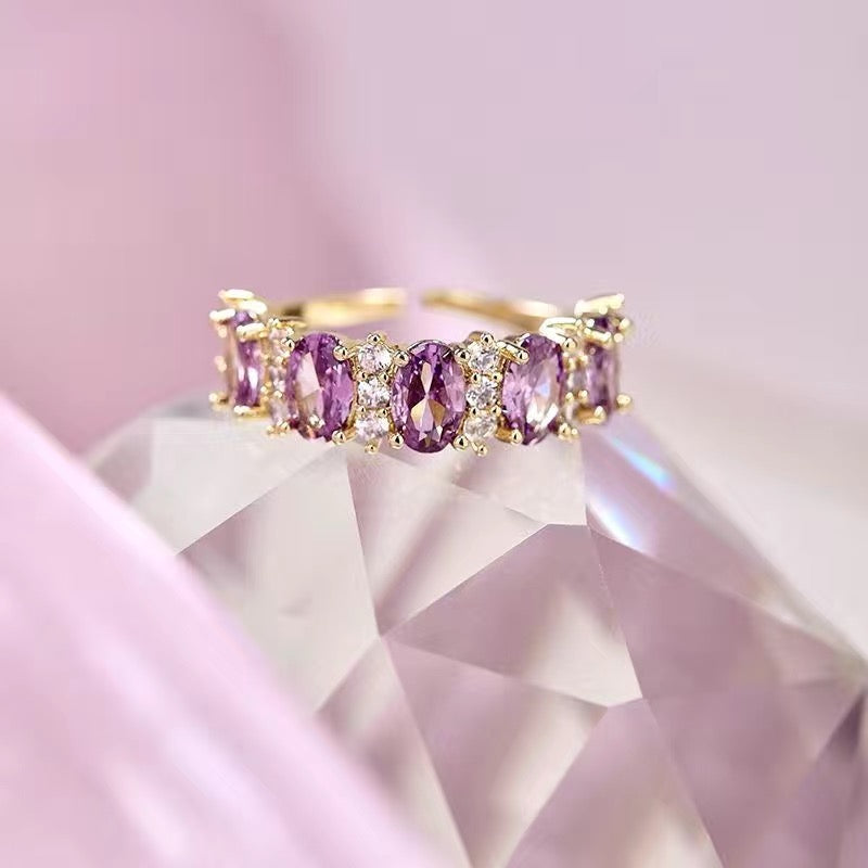 Golden-purple ring set
