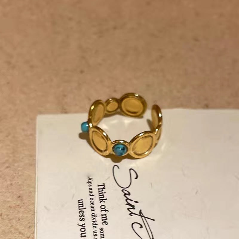 Vintage green stone set