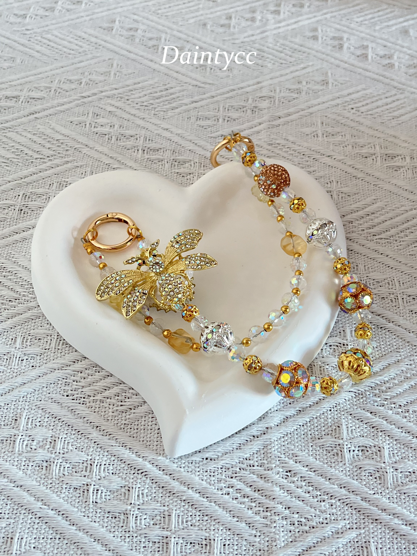 Golden Bee Luxurious bag charm phone chain double chain