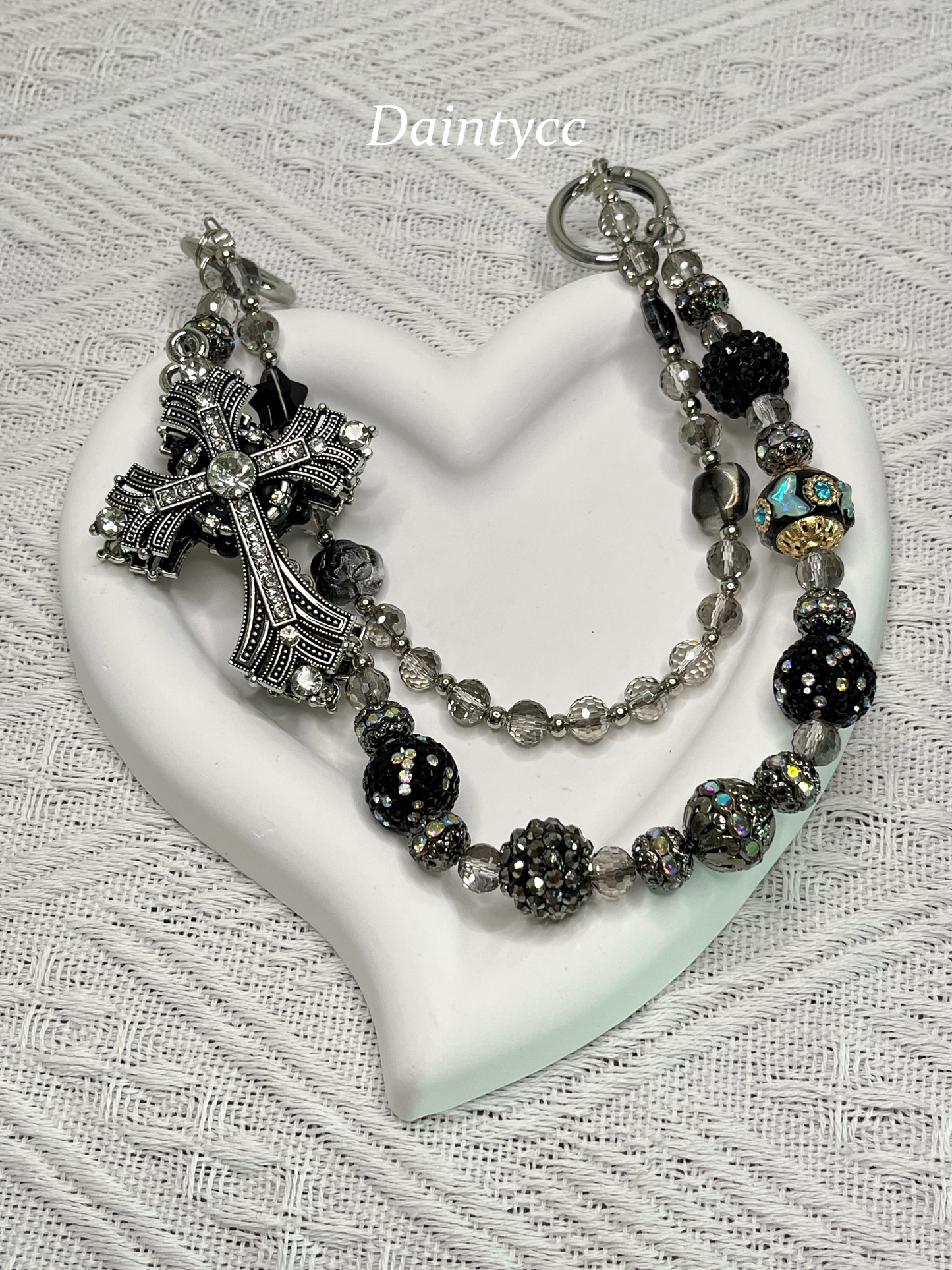 Cross luxurious bag charm phone chain double chain key chain
