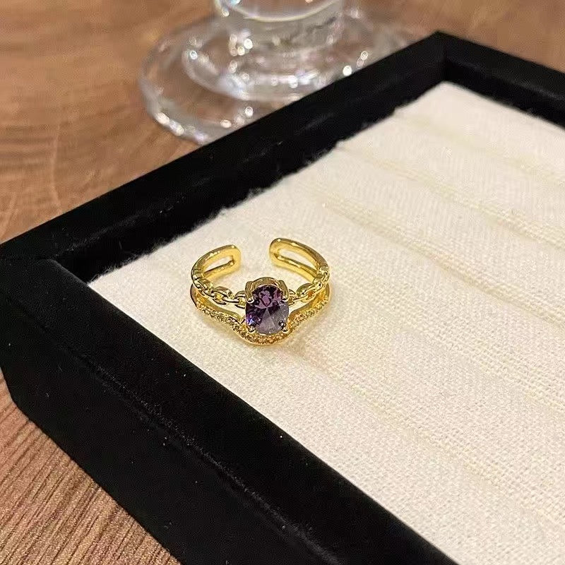 Medieval Purple Ring Set