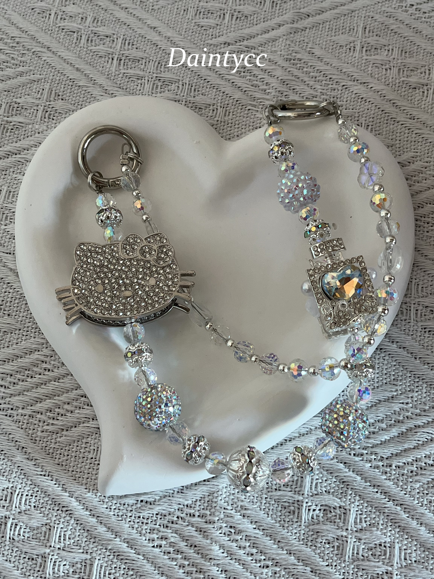 Perfume Kitty bag charm phone chain double chain