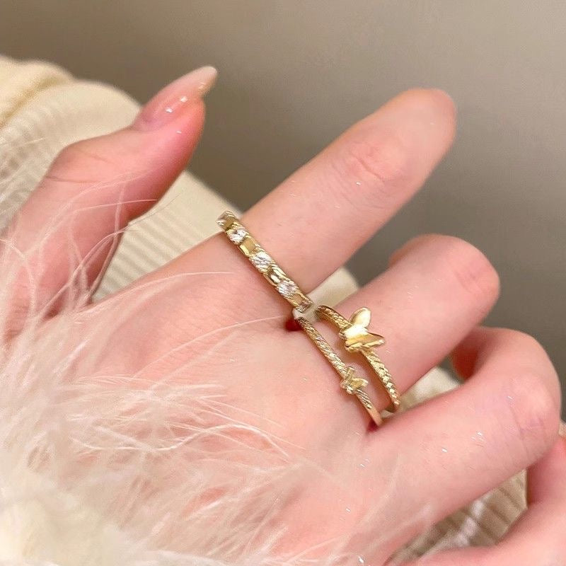 Luxury Zircon 6-piece ring set