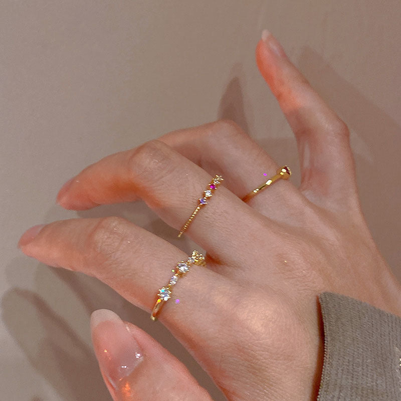 Sweetheart ring three-piece set