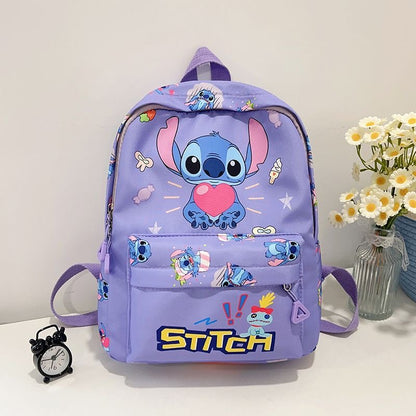 Cute Cartoon Character Print Backpack | Lightweight Casual Daypack for Kids & Fans