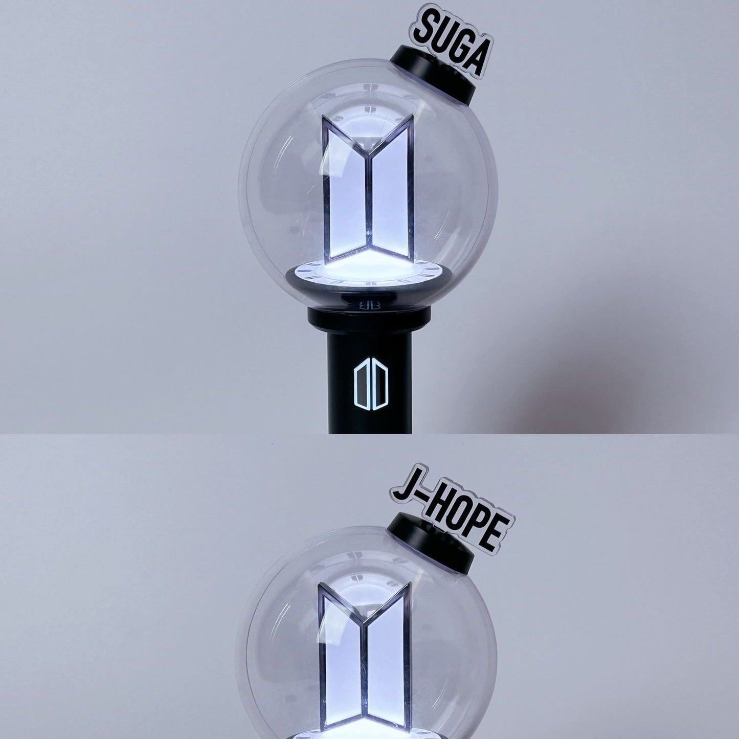 DIY Custom BTS Lightstick Accessories - Detachable Member Name Plate Cap Parts for Army Bomb Ver 4 / SE, Kpop Fan-Made Gift