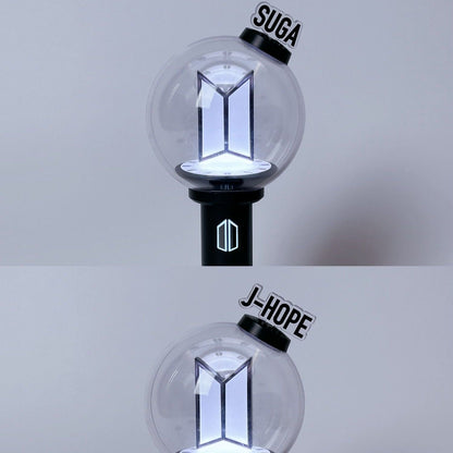 DIY Custom BTS Lightstick Accessories - Detachable Member Name Plate Cap Parts for Army Bomb Ver 4 / SE, Kpop Fan-Made Gift