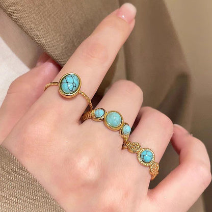 Vintage green stone set