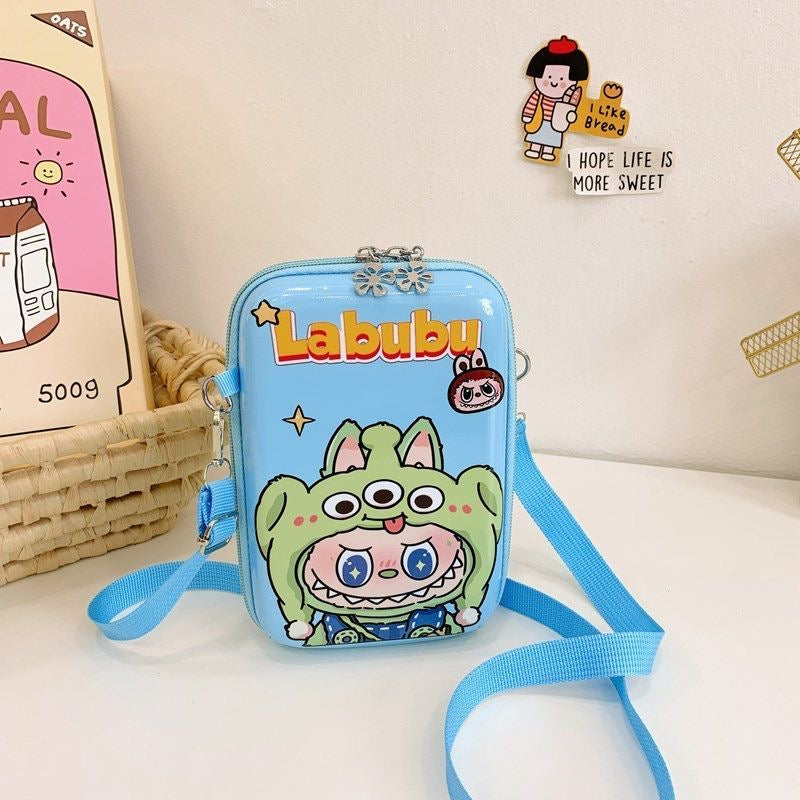Cute Labufu Themed Crossbody Bag | Cartoon Hard Shell Mini Shoulder Bag for Daily Use