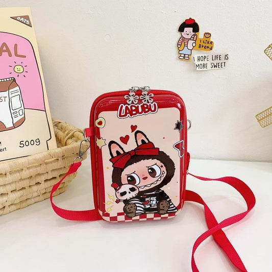 Cute Labufu Themed Crossbody Bag | Cartoon Hard Shell Mini Shoulder Bag for Daily Use