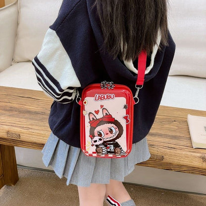 Cute Labufu Themed Crossbody Bag | Cartoon Hard Shell Mini Shoulder Bag for Daily Use