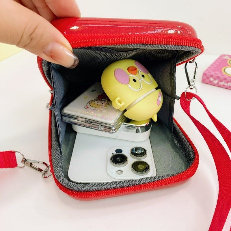 Cute Labufu Themed Crossbody Bag | Cartoon Hard Shell Mini Shoulder Bag for Daily Use