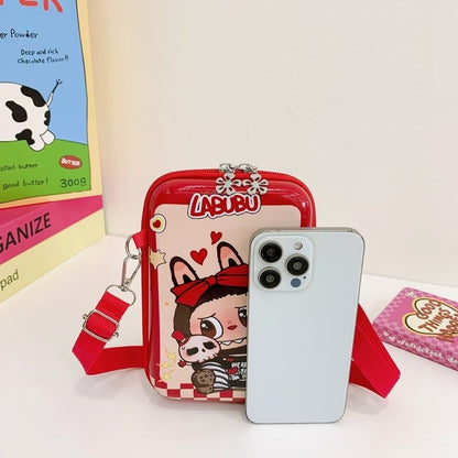 Cute Labufu Themed Crossbody Bag | Cartoon Hard Shell Mini Shoulder Bag for Daily Use