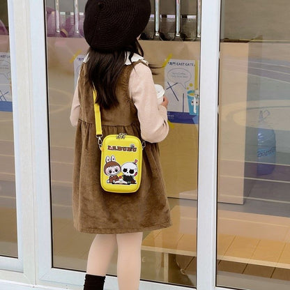 Cute Labufu Themed Crossbody Bag | Cartoon Hard Shell Mini Shoulder Bag for Daily Use