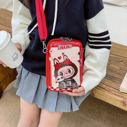 Cute Labufu Themed Crossbody Bag | Cartoon Hard Shell Mini Shoulder Bag for Daily Use