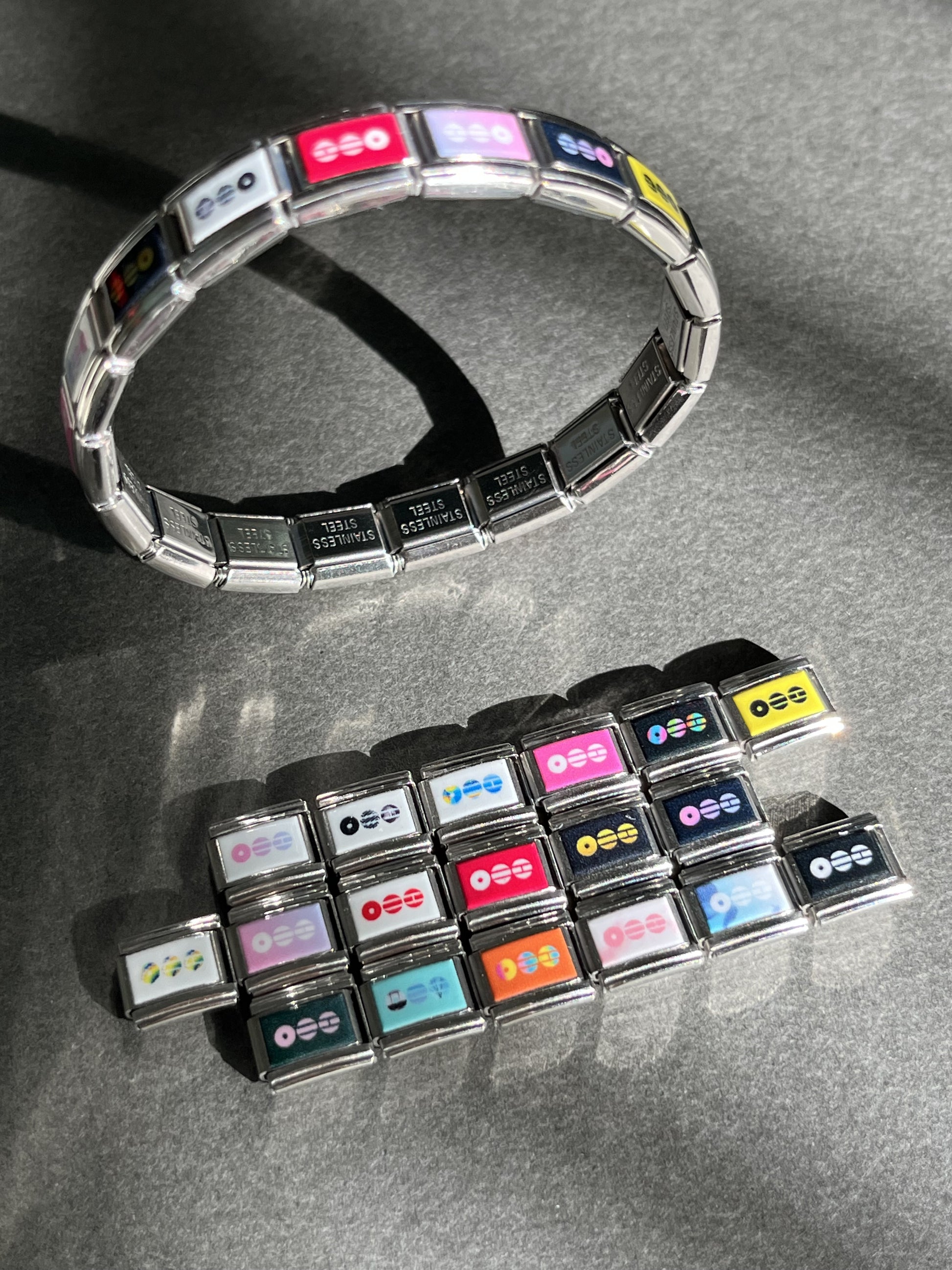 Arirang 2026 comeback custom album cover Italian charm bracelet stainless steel