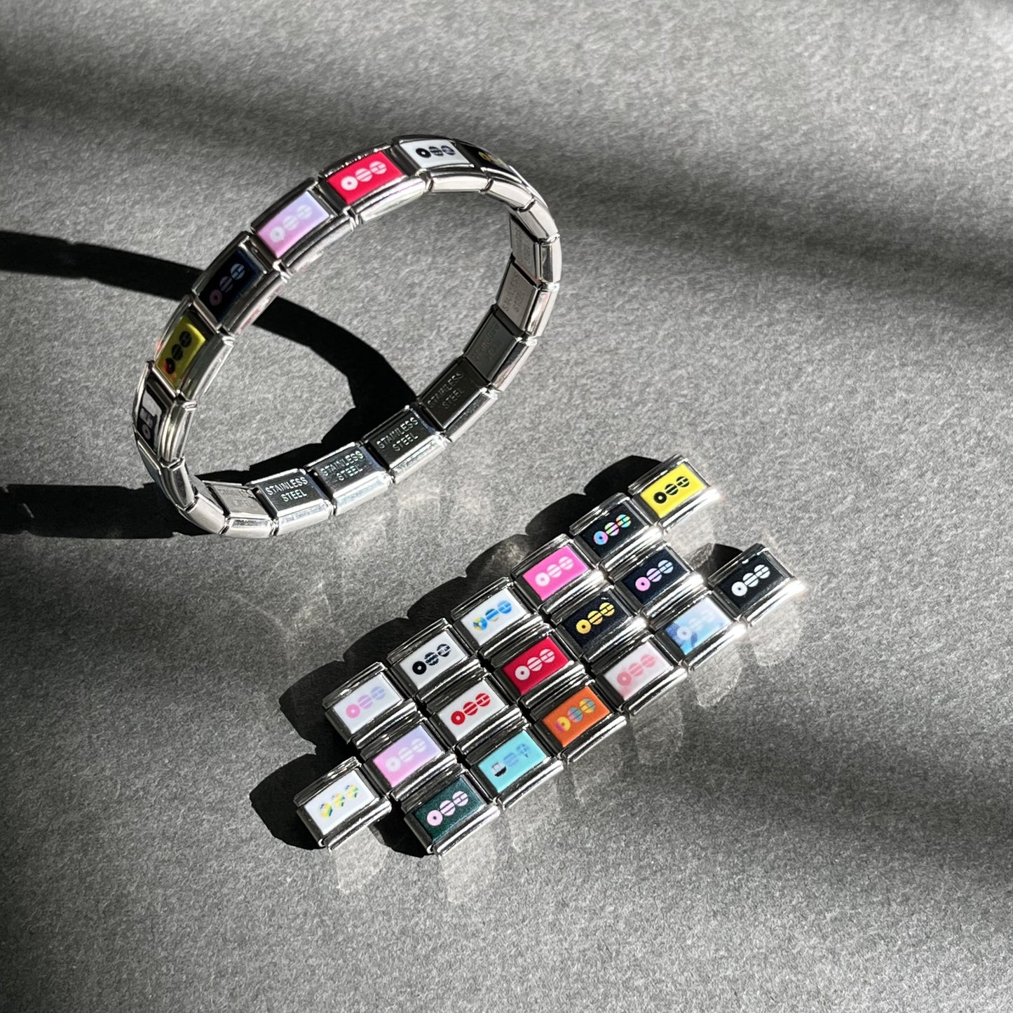 ARIRANG 2026 Comeback Inspired Italian Charm Bracelet - Custom K-Pop Album Cover Stainless Steel Modular Jewelry for Fans