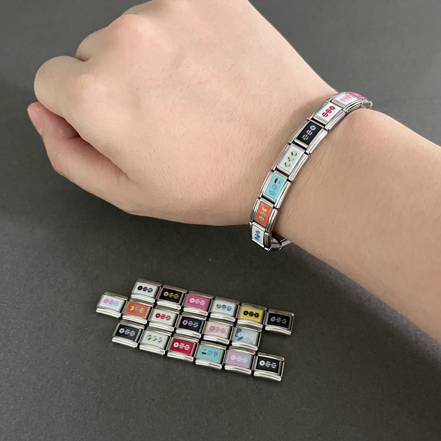 ARIRANG 2026 Comeback Inspired Italian Charm Bracelet - Custom K-Pop Album Cover Stainless Steel Modular Jewelry for Fans