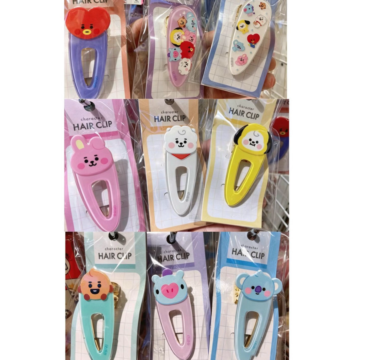 Cute Kpop Character Hair Clips (9 Styles) | Fanmade ARMY Hair Accessories & Barrettes | Aesthetic Kpop Gift
