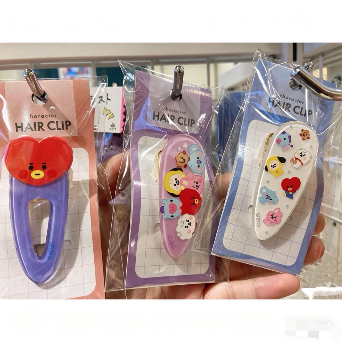 Cute Kpop Character Hair Clips (9 Styles) | Fanmade ARMY Hair Accessories & Barrettes | Aesthetic Kpop Gift