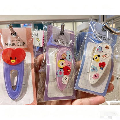 Cute Kpop Character Hair Clips (9 Styles) | Fanmade ARMY Hair Accessories & Barrettes | Aesthetic Kpop Gift