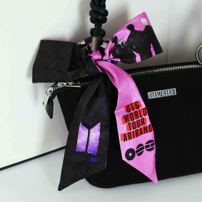 Army Scarf Ribbon | Arirang Tour Merch | Kpop Bag Charm | Lightstick Bow | Concert Hair Tie | Army Fandom Gift