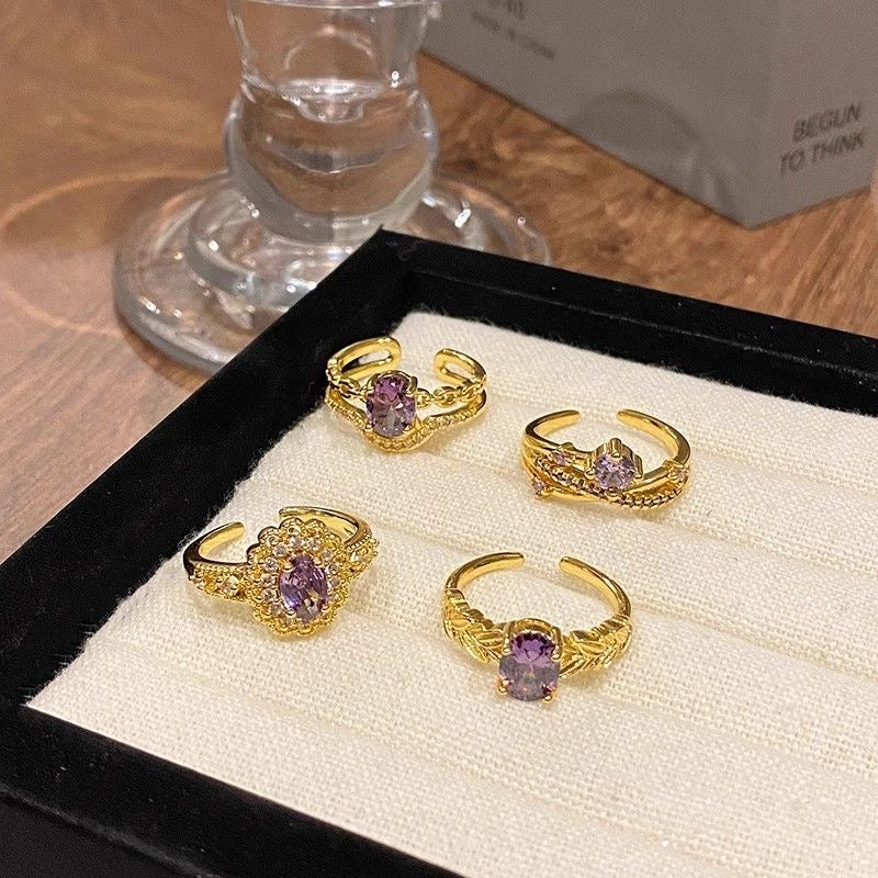 Medieval Purple Ring Set