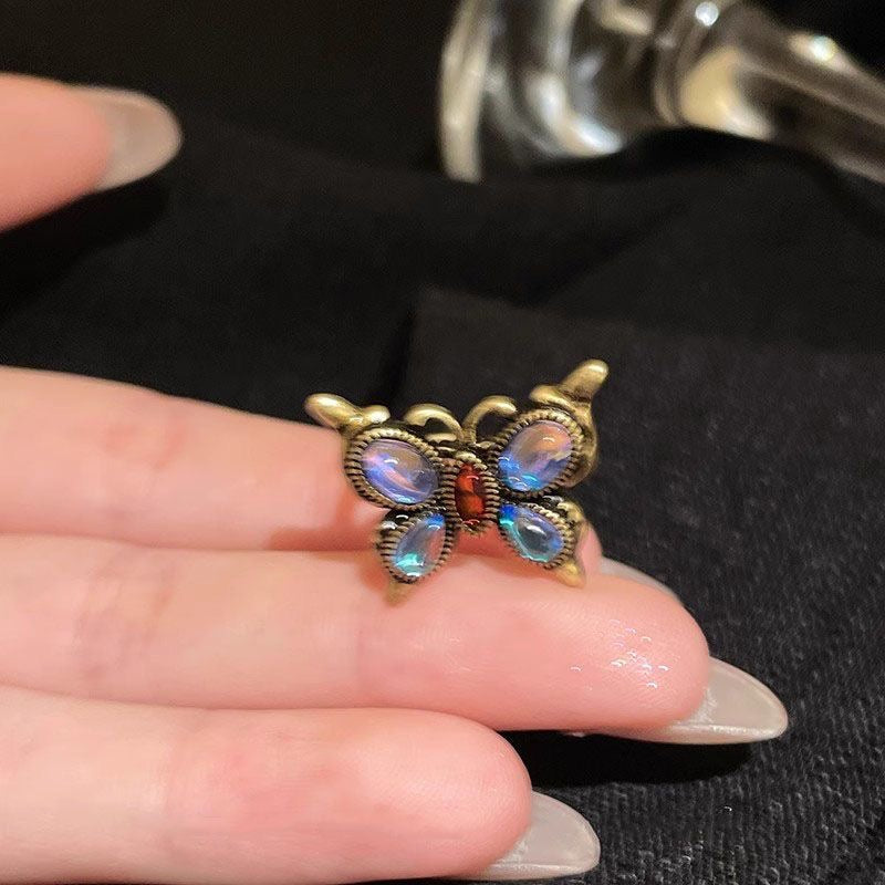 Dark Butterfly Ring Set