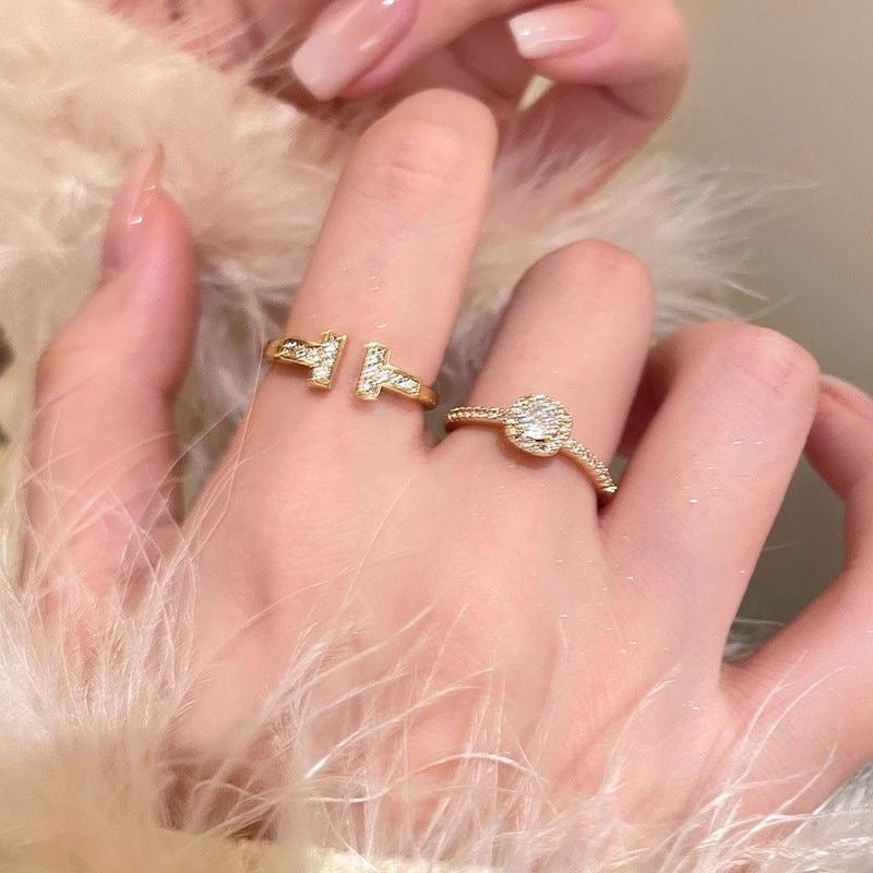 Luxury Zircon 6-piece ring set