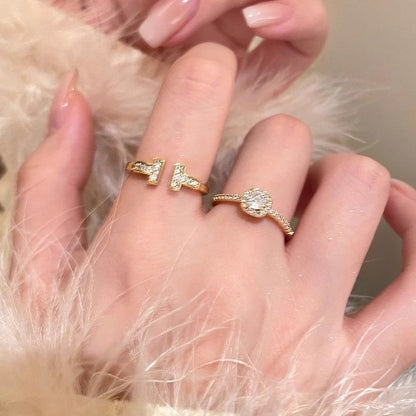 Luxury Zircon 6-piece ring set