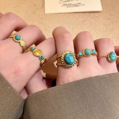 Vintage green stone set