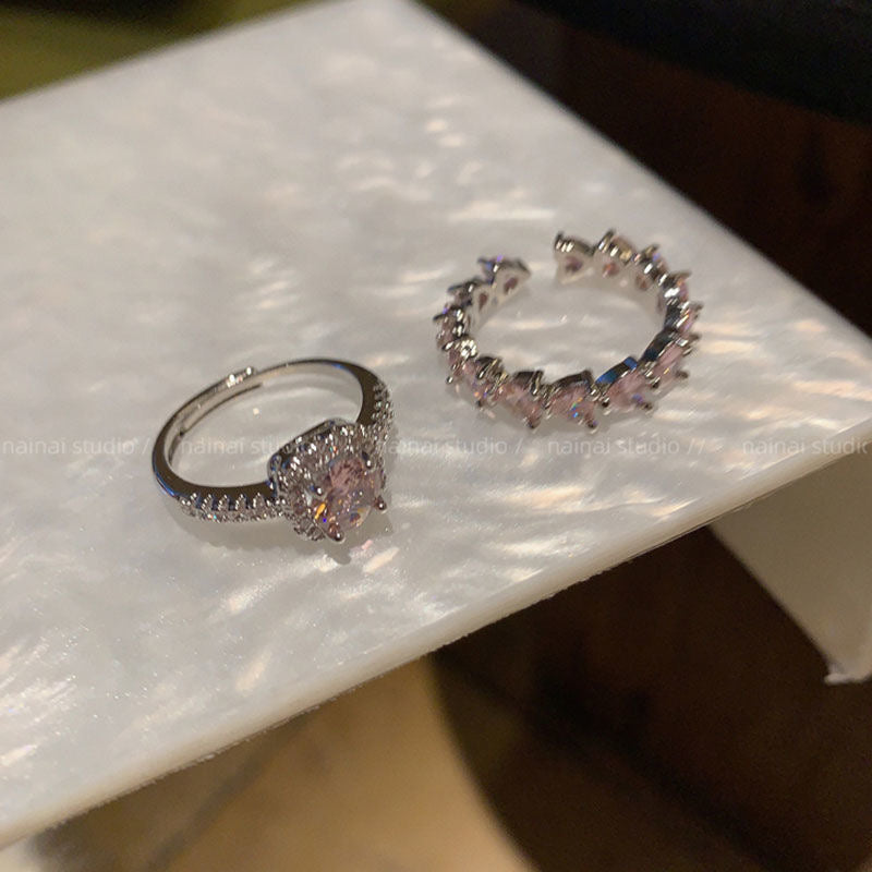 Pink rings 2-piece set
