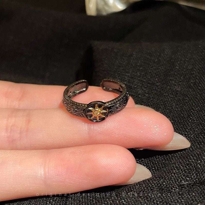 Dark Butterfly Ring Set