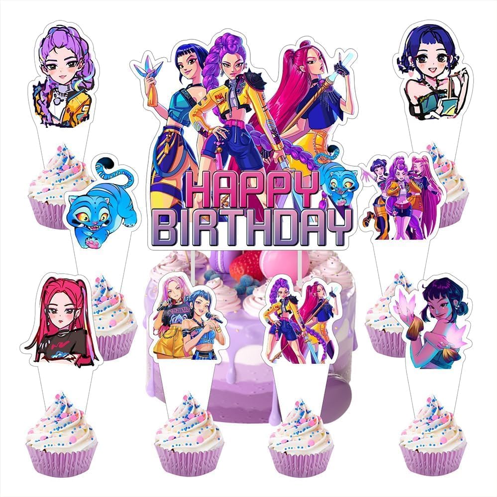 For Kpop Demon Hunters Party Supplies for Boys Girls Hunters Theme Party