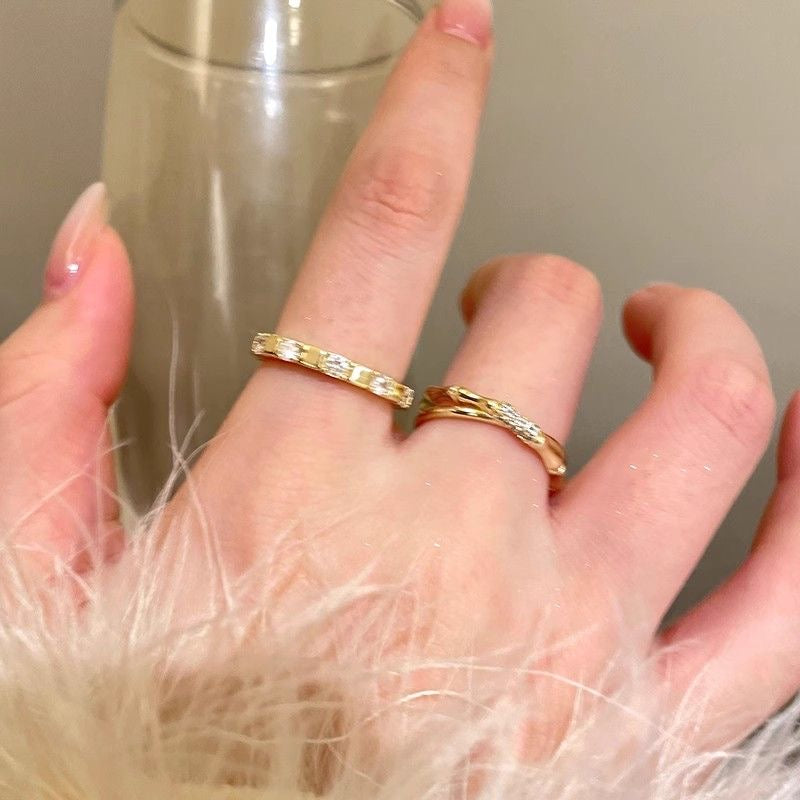 Luxury Zircon 6-piece ring set
