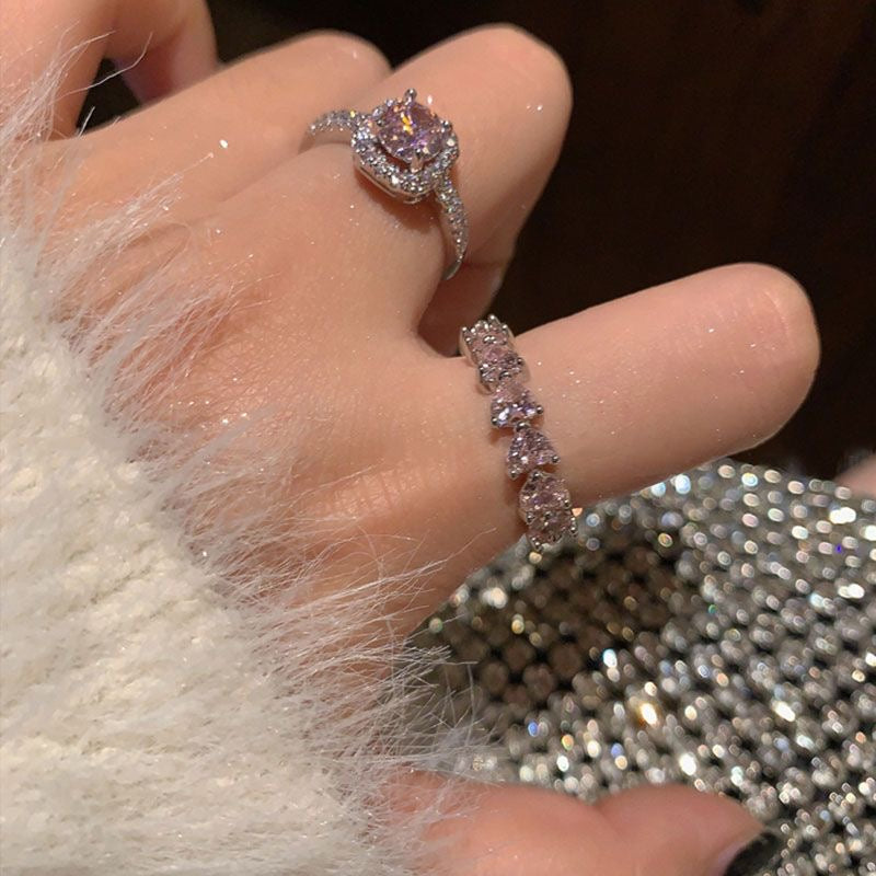 Pink rings 2-piece set