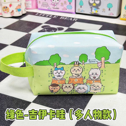 Cute PU Waterproof Makeup Bag – Portable Cosmetic & Stationery Organizer Pencil Case