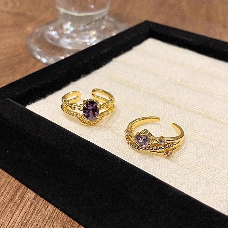 Medieval Purple Ring Set