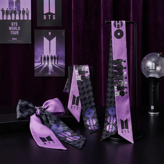 Army Scarf Ribbon | Arirang Tour Merch | Kpop Bag Charm | Lightstick Bow | Concert Hair Tie | Army Fandom Gift