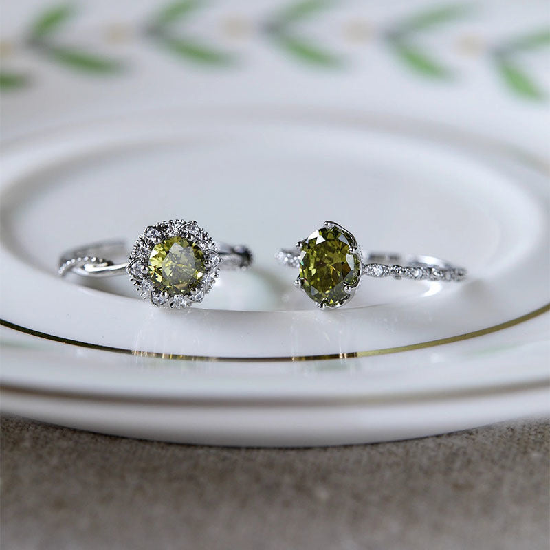 Luxe Fresh Green Ring Set
