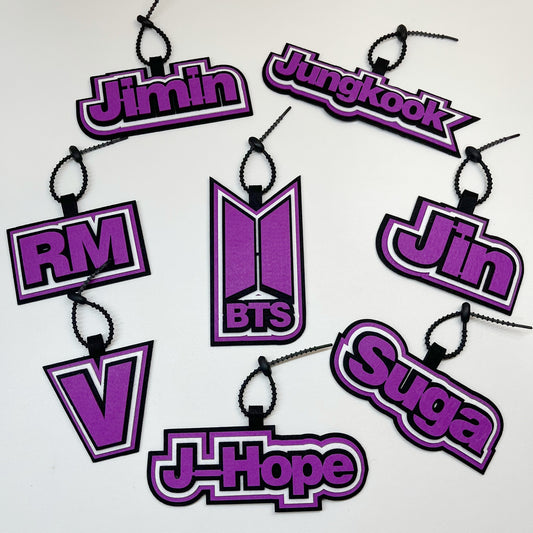 Handmade Felt Name Bag Charm for BTS ARMY - Custom Member Alphabet Pendant for Backpacks & Luggage