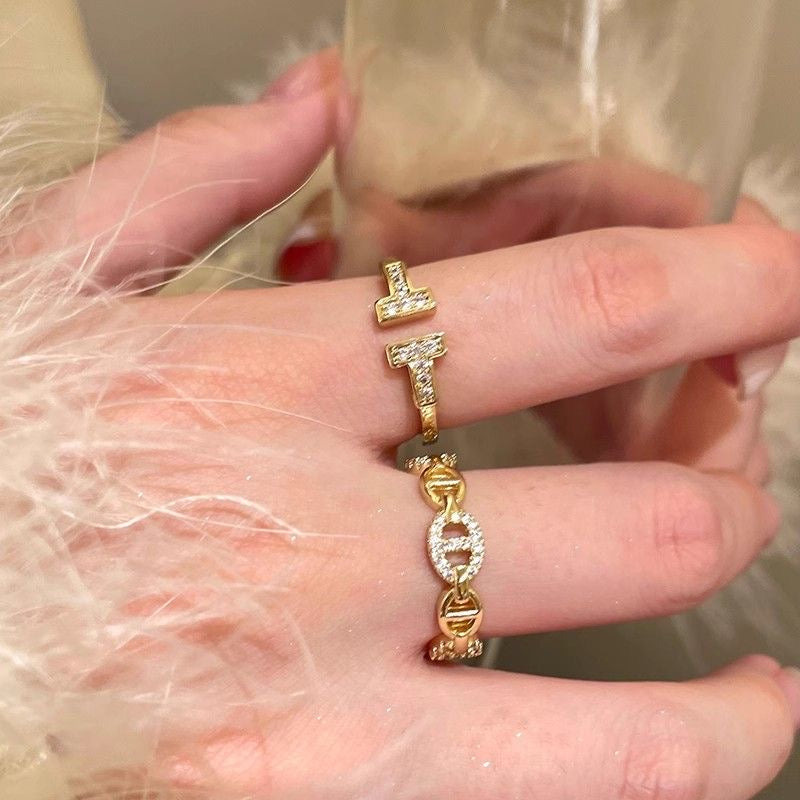 Luxury Zircon 6-piece ring set