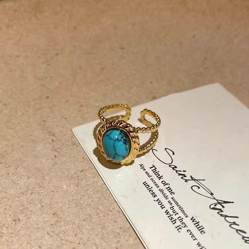 Vintage green stone set